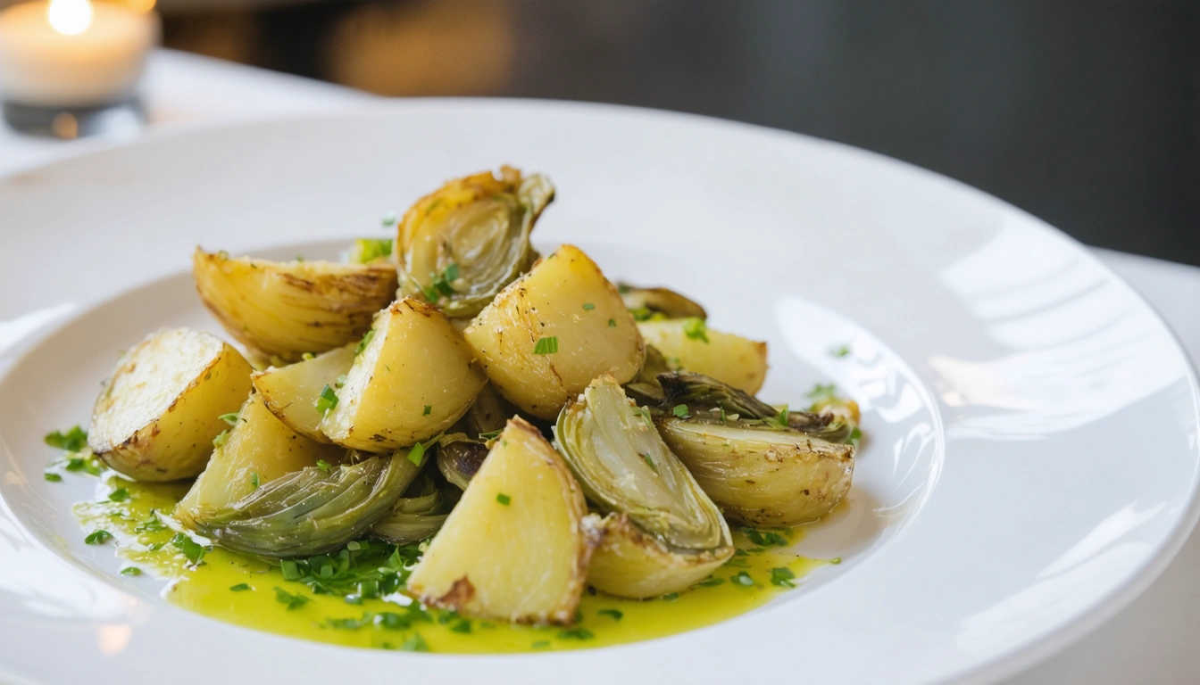 patate e carciofi in padella